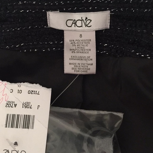 Cache Black Silver Textured Zip Jacket - Picture 7 of 8